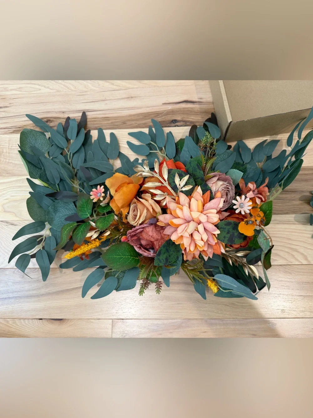 Fall Artificial Floral Swag Centerpiece
